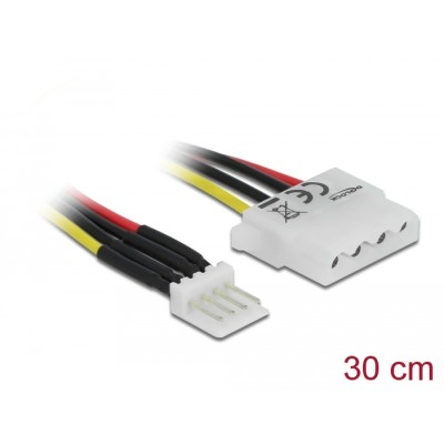 Delock Cable Power Floppy 4 pin male > Molex 4 pin female 30 cm