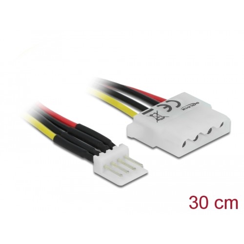 Delock Cable Power Floppy 4 pin male > Molex 4 pin female 30 cm
