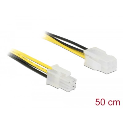 Delock Extension cable P4 4 pin male  P4 4 pin female 50 cm