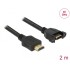 Delock Cable HDMI-A male  HDMI-A female panel-mount 4K 30 Hz 2 m