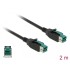 Delock PoweredUSB cable male 12 V - PoweredUSB male 12 V 2 m for POS printers and terminals