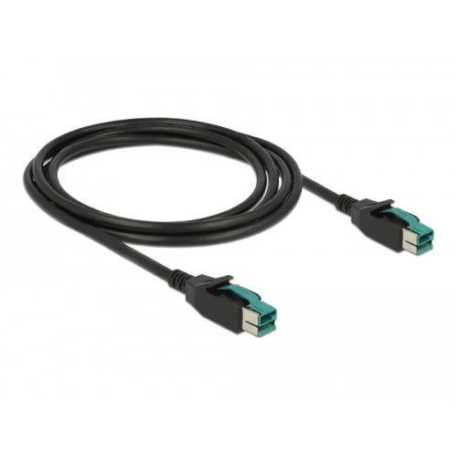 Delock PoweredUSB cable male 12 V - PoweredUSB male 12 V 2 m for POS printers and terminals