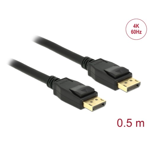 Delock Cable DisplayPort 1.2 male  DisplayPort male 4K 60 Hz 0.5 m