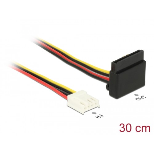 Delock Cable Power Floppy 4 pin female  SATA 15 pin female metal 30 cm