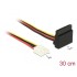 Delock Cable Power Floppy 4 pin female > SATA 15 pin female metal 30 cm