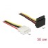 Delock Power Cable SATA 15 pin receptacle  4 pin Molex male metal 30 cm