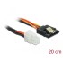 Delock Cable P4 male  SATA 15 pin receptacle 20 cm
