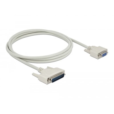 Delock Serial Cable D-Sub 25 male to D-Sub 9 female 2 m 2