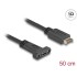Delock USB 10 Gbps Cable USB Type-E Key A 20 pin male to USB Type-C™ female panel-mount 50 cm