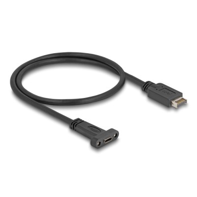 Delock USB 10 Gbps Cable USB Type-E Key A 20 pin male to USB Type-C™ female panel-mount 50 cm 2