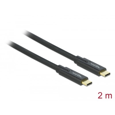 Delock USB 3.1 Gen 1 (5 Gbps) cable Type-C to Type-C 2 m PD 5 A E-Marker