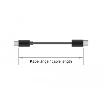 Delock USB 3.1 Gen 2 (10 Gbps) cable Type-C to Type-C 0.5 m PD 5 A E-Marker 2
