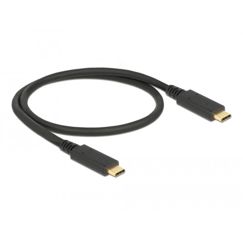 Delock USB 3.1 Gen 2 (10 Gbps) cable Type-C to Type-C 0.5 m PD 5 A E-Marker