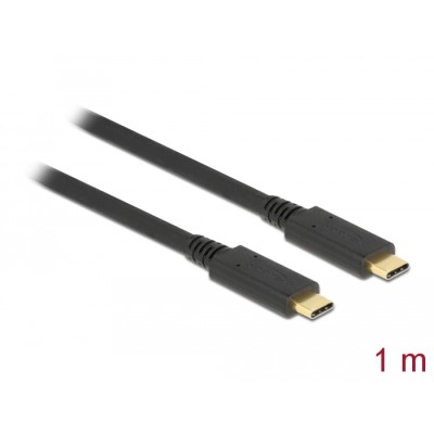 Delock USB 3.1 Gen 2 (10 Gbps) cable Type-C to Type-C 1 m PD 5 A E-Marker