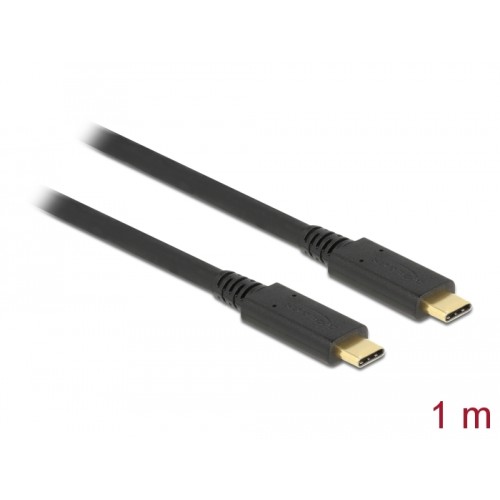 Delock USB 3.1 Gen 2 (10 Gbps) cable Type-C to Type-C 1 m PD 5 A E-Marker