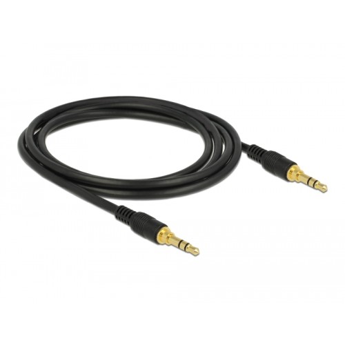 Delock Stereo Jack Cable 3.5 mm 3 pin male  male 2 m black
