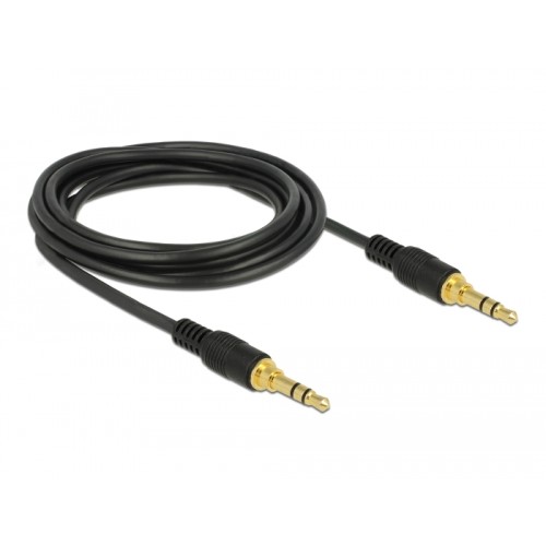 Delock Stereo Jack Cable 3.5 mm 3 pin male > male 3 m black
