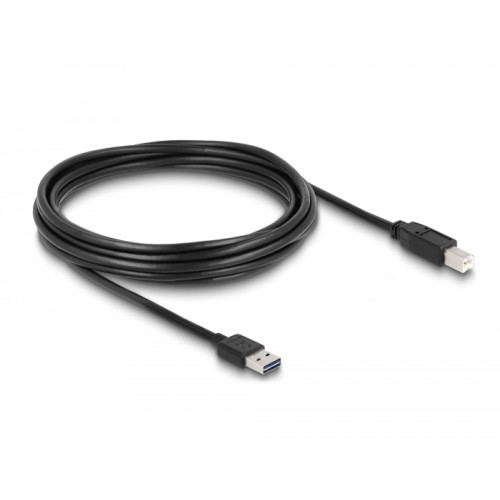 Delock Cable EASY-USB 2.0 Type-A male > USB 2.0 Type-B male 5 m black