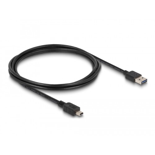 Delock Cable EASY-USB 2.0 Type-A male > USB 2.0 Type Mini-B male 2 m black