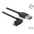 Delock Cable EASY-USB 2.0 Type-A male > EASY-USB 2.0 Type Micro-B male angled up / down 5 m black