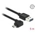 Delock Cable EASY-USB 2.0 Type-A male  EASY-USB 2.0 Type Micro-B male angled left / right 5 m black