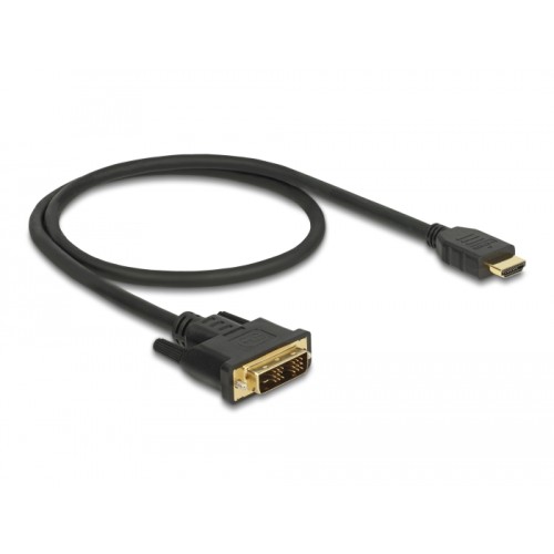 Delock HDMI to DVI 18+1 cable bidirectional 0.5 m