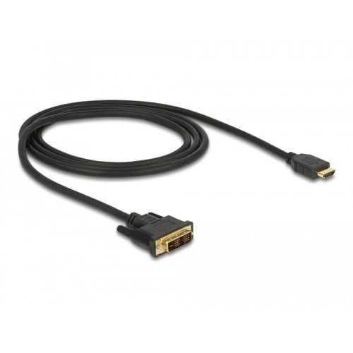 Delock HDMI to DVI 18+1 cable bidirectional 1 m
