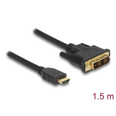 Delock HDMI to DVI 18+1 cable bidirectional 1.5 m