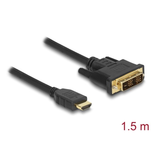 Delock HDMI to DVI 18+1 cable bidirectional 1.5 m
