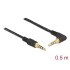 Delock Stereo Jack Cable 3.5 mm 4 pin male > male angled 0.5 m black