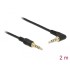 Delock Stereo Jack Cable 3.5 mm 4 pin male  male angled 2 m black