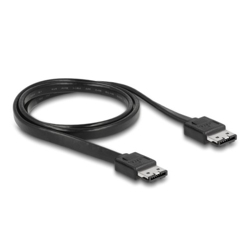 Delock Cable eSATA 3 Gb/s receptacle  eSATA receptacle 1 m black