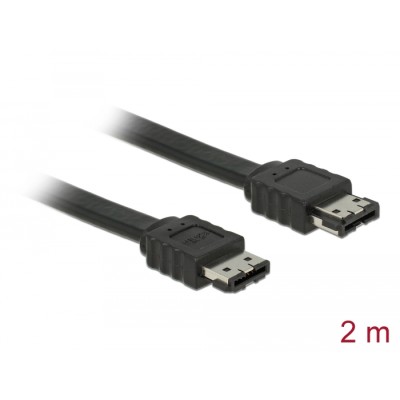 Delock Cable eSATA 3 Gb/s receptacle > eSATA receptacle 2 m black