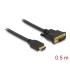 Delock HDMI to DVI 24+1 cable bidirectional 0.5 m