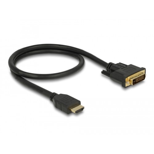 Delock HDMI to DVI 24+1 cable bidirectional 0.5 m