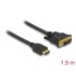 Delock HDMI to DVI 24+1 cable bidirectional 1.5 m