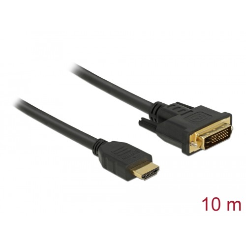 Delock HDMI to DVI 24+1 cable bidirectional 10 m