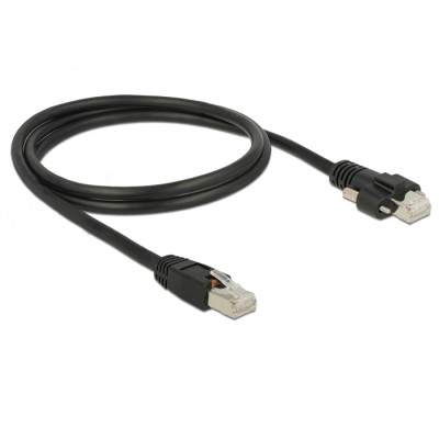 Delock GigE Camera Cable RJ45 plug to RJ45 plug with screws Cat.6 S/FTP 1 m 2