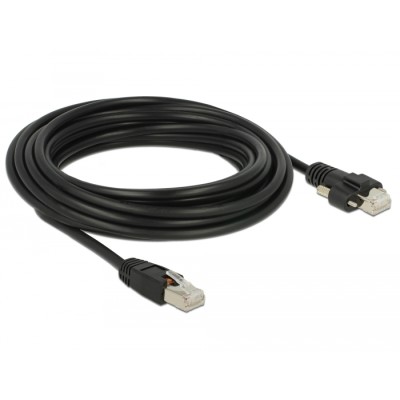 Delock GigE Camera Cable RJ45 plug to RJ45 plug with screws Cat.6 S/FTP 5 m 2