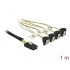 Delock Cable Mini SAS SFF-8087 > 4 x SATA 7 Pin angled 1 m