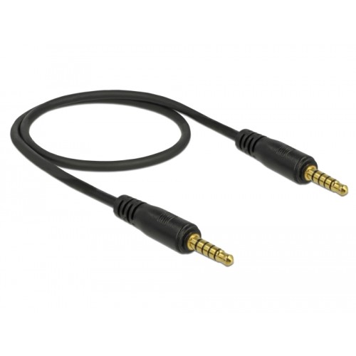 Delock Stereo Jack Cable 3.5 mm 5 pin male to male 0.5 m black