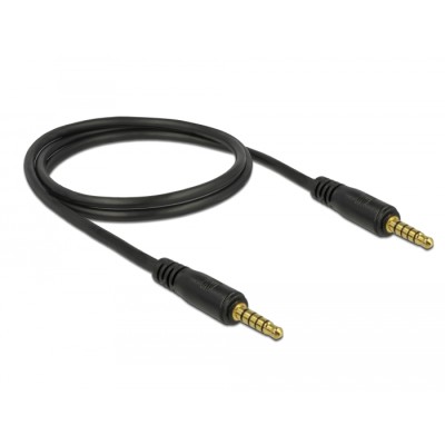 Delock Stereo Jack Cable 3.5 mm 5 pin male to male 1 m black 2