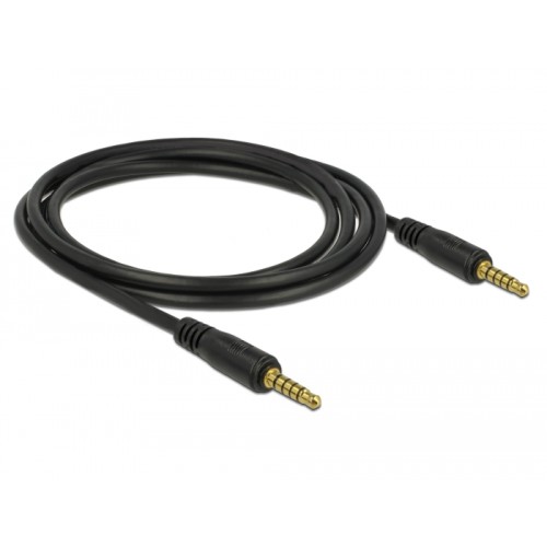 Delock Stereo Jack Cable 3.5 mm 5 pin male to male 2 m black