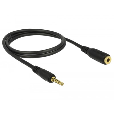 Delock Extension Cable Stereo Jack 3.5 mm 5 pin male to female 1 m black 2