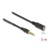 Delock Extension Cable Stereo Jack 3.5 mm 5 pin male to female 3 m black