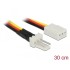 Delock Fan Power Cable 3 pin male to 3 pin female 30 cm