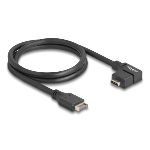 Delock USB 10 Gbps Cable Type-E Key A 20 pin male to USB Type-C™ female angled 70 cm