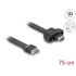 Delock USB 10 Gbps Flat Cable Type-E Key A 20 pin male to USB Type-C™ female panel-mount 75 cm