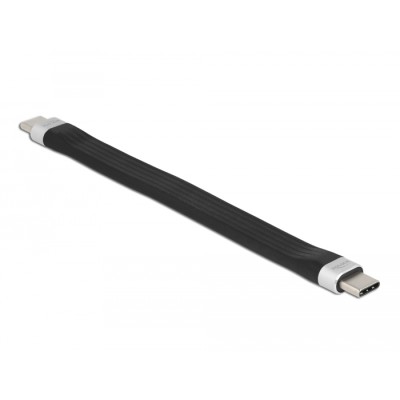 Delock USB 3.2 Gen 2 FPC Flat Ribbon Cable USB Type-C™ to USB Type-C™ 13.5 cm PD 3 A E-Marker 2