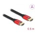 Delock Ultra High Speed HDMI Cable 48 Gbps 8K 60 Hz red 0.5 m certified